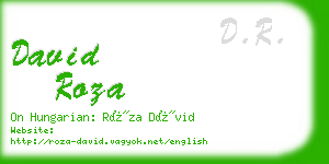 david roza business card